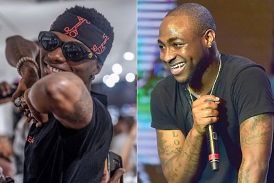 Nigerian musicians Wizkid and Davido.