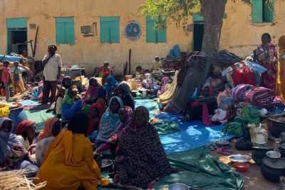 Refugees in West Darfur file photo).
