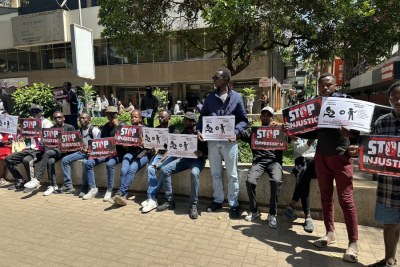 Protesters demanding an end to abductions occupied Aga Khan Walk, staging a sit-in as they call for the release of abducted youths.